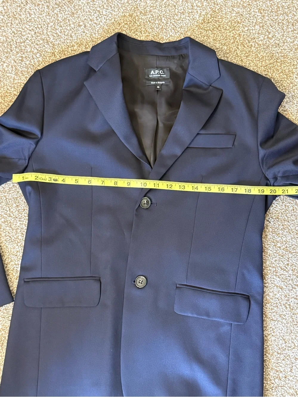 Men's navy A.P.C. Classic Suit Jacket and Trousers